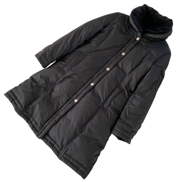 DKNY Black Hooded Puffer Coat - Size S - Preowned - Picture 6 of 12